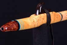 Yellow Cedar Burl Native American Flute, Minor, High C-5, #H14H